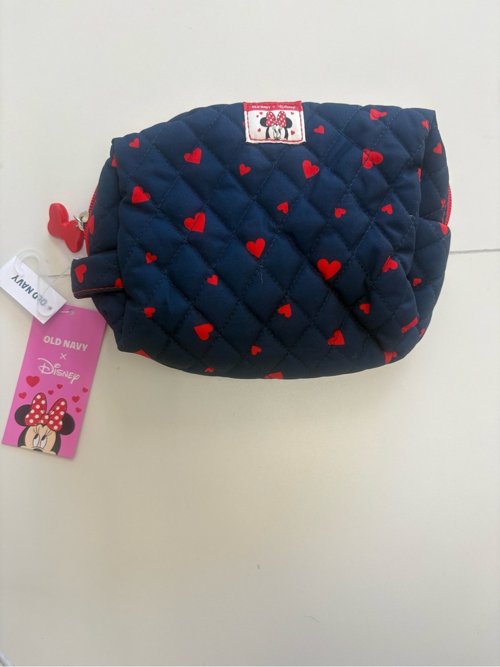 Old Navy Navy and Red Minnie Mouse Quilted Kids Pouch